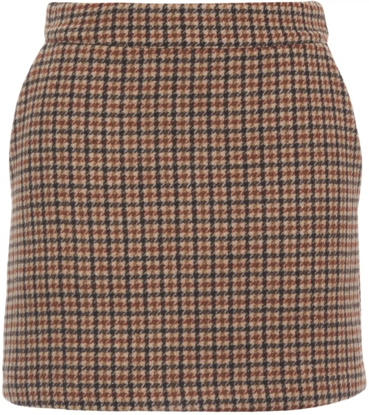 Fuste Mini skirt with checked pattern