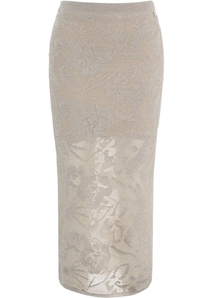 Fuste Semi-transparent midi skirt