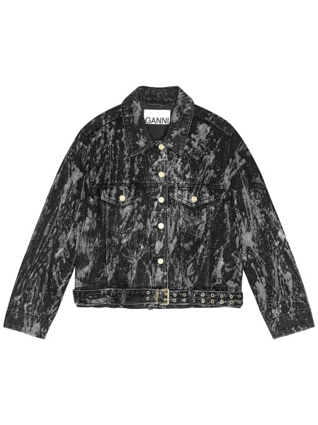 Geaca de blugi Ganni neagra