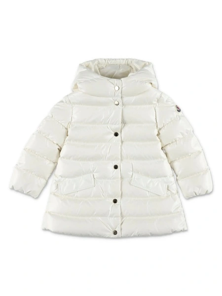 Geaca de iarna Moncler alba din poliamida