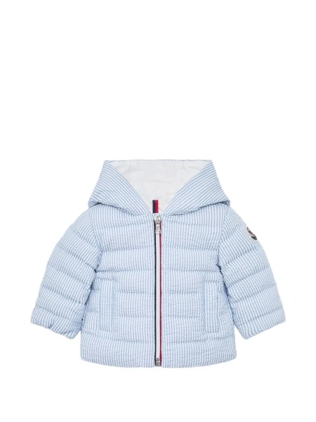 Geaca de iarna Moncler albastra din bumbac