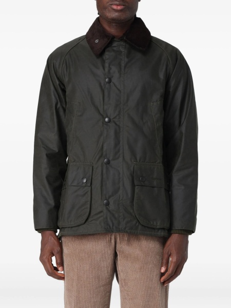 Geaca de ploaie Barbour verde din bumbac
