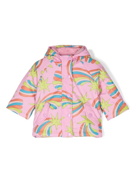 Geaca de ploaie Stella McCartney alba din polyester