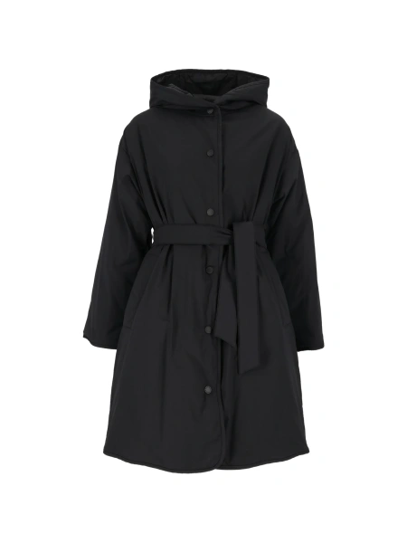 Geaca Parka Weekend MaxMara neagra din polyester si multiester