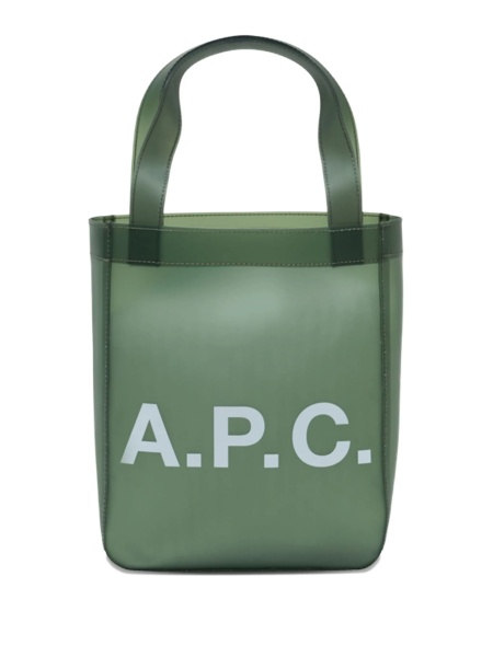 Geanta de mana A.P.C. verde din tpu