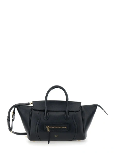 Geanta de mana Céline neagra din piele 'Celine'