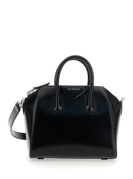 Geanta de mana Givenchy neagra din piele 'Antigona'