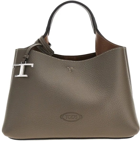 Geanta de mana Grained leather micro shopping bag