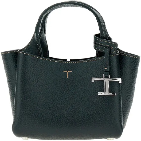 Geanta de mana Grained leather mini shopping bag