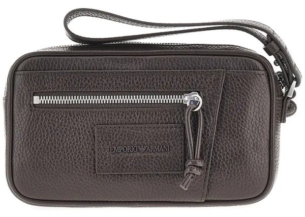 Geanta de mana Grained leather pouch