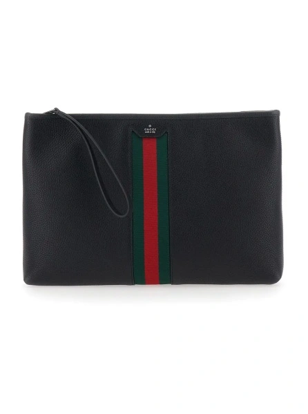 Geanta de mana Gucci neagra din piele
