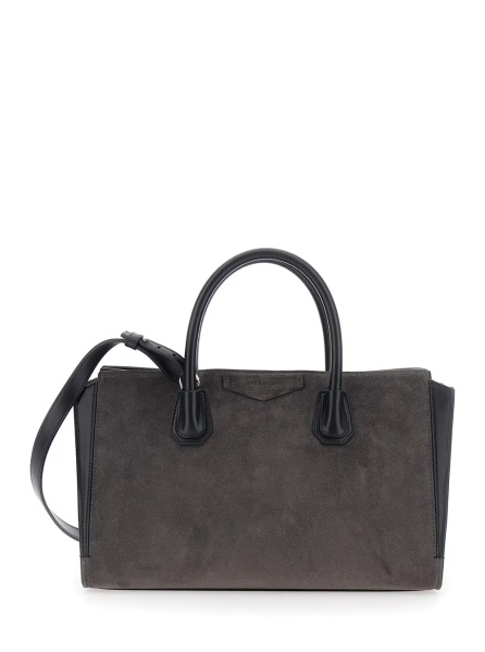 Geanta de mana Handbag 'ANTIGONA SMALL BAG' with Handles and Zip Closure in Gray Leather for Women