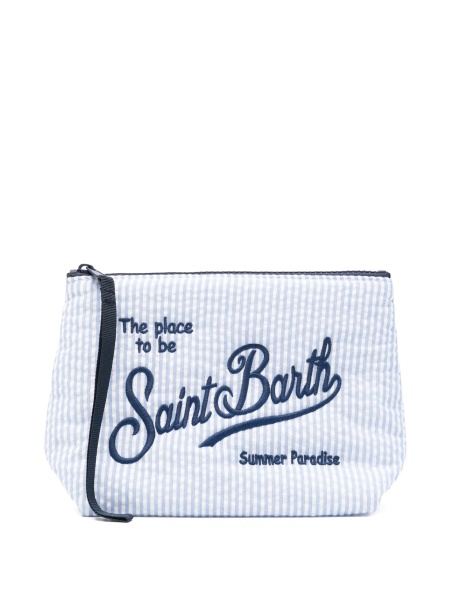 Geanta de mana Mc2 Saint Barth albastra din bumbac si polyester