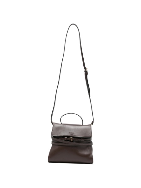 Geanta de mana Moschino maro din piele