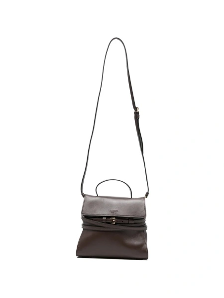 Geanta de mana Moschino maro din piele