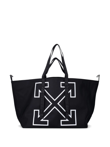 Geanta de mana Off-White neagra din material textil