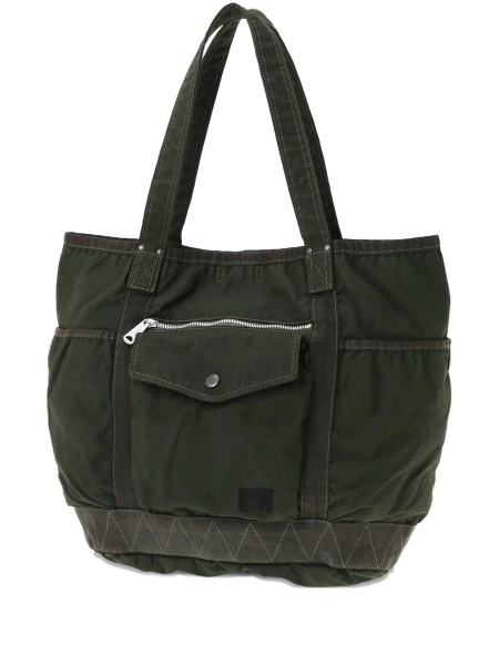 Geanta de mana Porter-Yoshida & Co. verde din bumbac si nylon