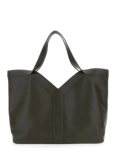 Geanta de mana Saint Laurent verde din piele