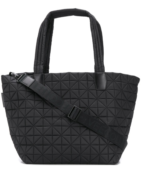 Geanta de mana VEECOLLECTIVE neagra din nylon si piele