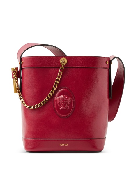 Geanta de mana Versace rosie din piele