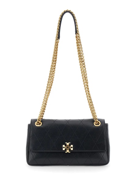 Geanta de umar CHARLIE SMALL QUILTED BAG with quilted design and zip closure in Black Cow Leather for Women