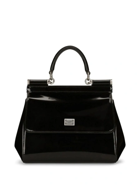 Geanta de umar Dolce & Gabbana Sicily neagra din piele