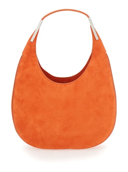 Geanta de umar 'Florence Small' Orange Shoulder Bag with Open Top in Suede Woman