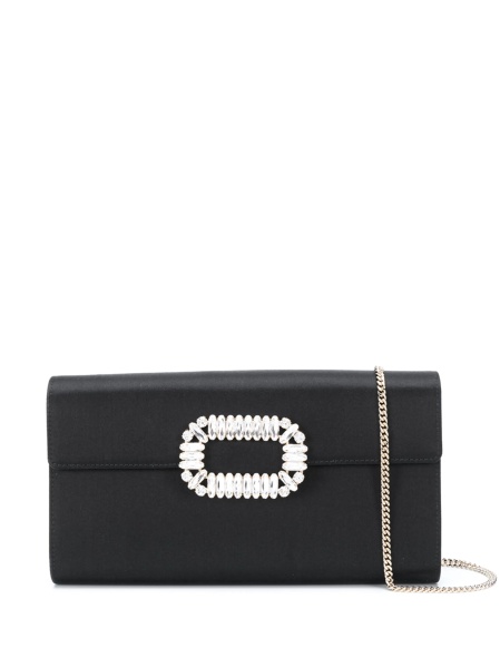 Geanta de umar Roger Vivier neagra din material textil
