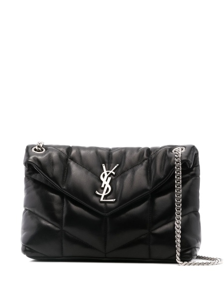 Geanta de umar Saint Laurent Loulou neagra din piele