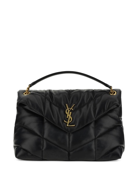 Geanta de umar Saint Laurent Loulou neagra din piele