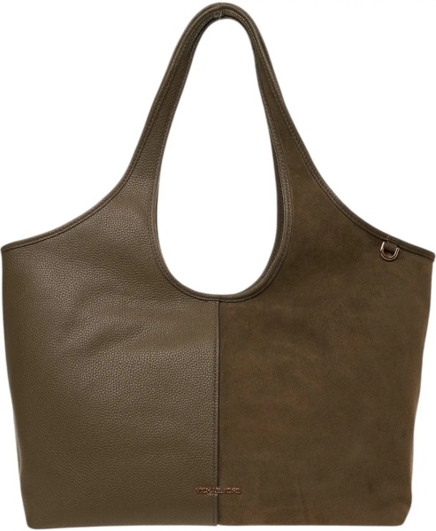 Geanta de umar Shopper in leather and suede