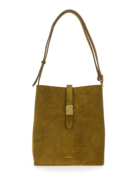 Geanta de umar Shoulder Bag BELLO with Brown Leather Details for Women