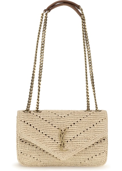 Geanta de umar Small raffia Loulou Shoulder Bag