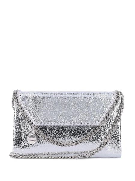 Geanta de umar Stella McCartney falabella argintie din polyester