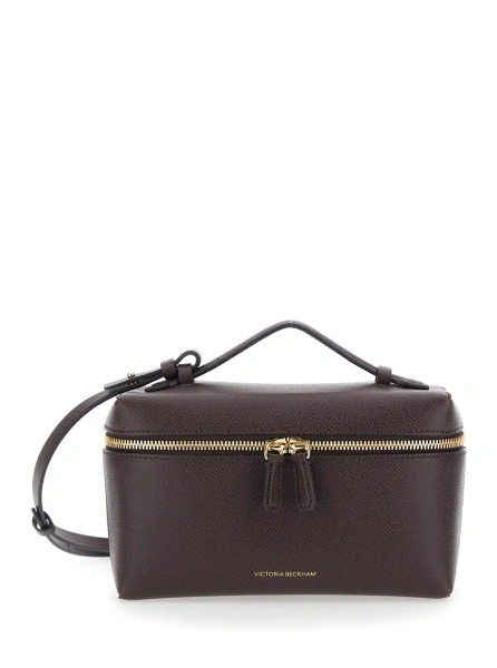 Geanta de umar Victoria Beckham mov din piele