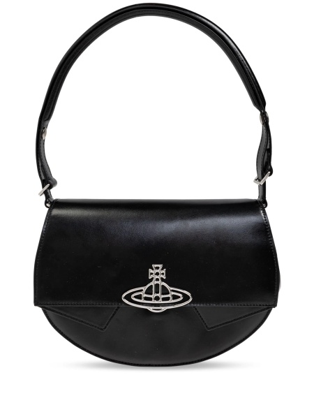 Geanta de umar Vivienne Westwood neagra din piele
