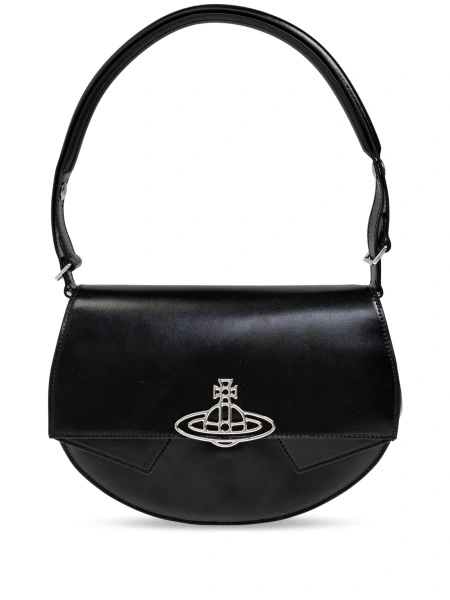 Geanta de umar Vivienne Westwood neagra din piele
