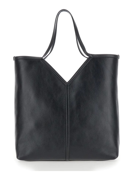 Geanta de umar 'Y TOTE' Black Shoulder bag with Y stitching in leather for men