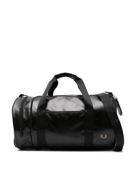Geanta de voiaj Fred Perry neagra din poliester reciclat si bumbac