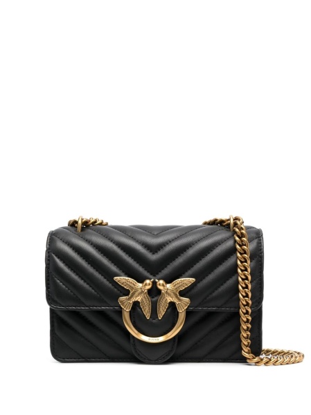 Geanta tip postas Pinko neagra din piele