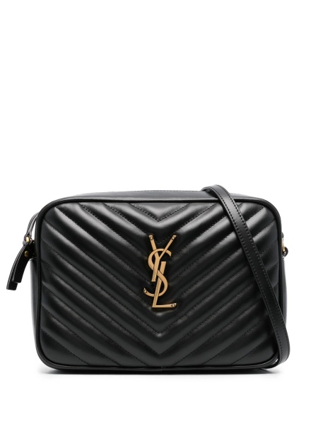Geanta tip postas Saint Laurent Lou neagra din piele