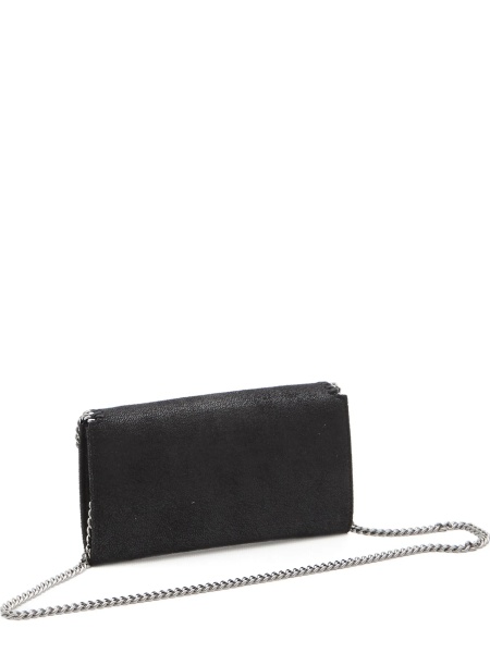 Geanta tip postas Stella McCartney falabella neagra din polyester