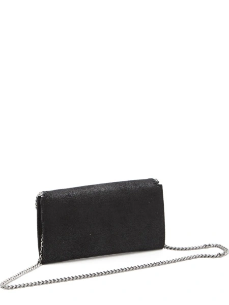 Geanta tip postas Stella McCartney falabella neagra din polyester