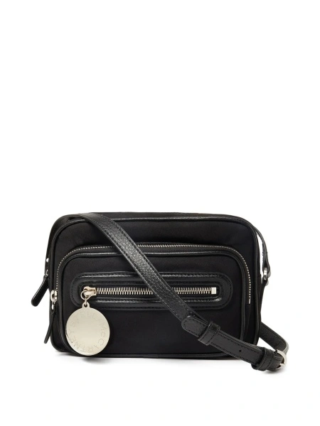Geanta tip postas Stella McCartney neagra din poliamida