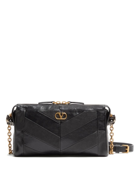 Geanta tip postas Valentino Garavani neagra din piele
