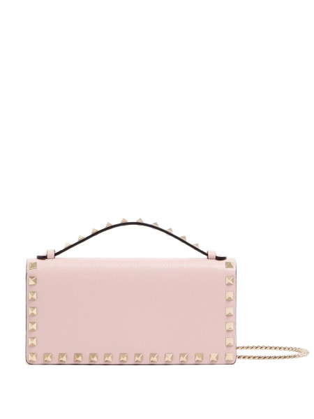 Geanta tip postas Valentino Garavani Rockstud roz din piele