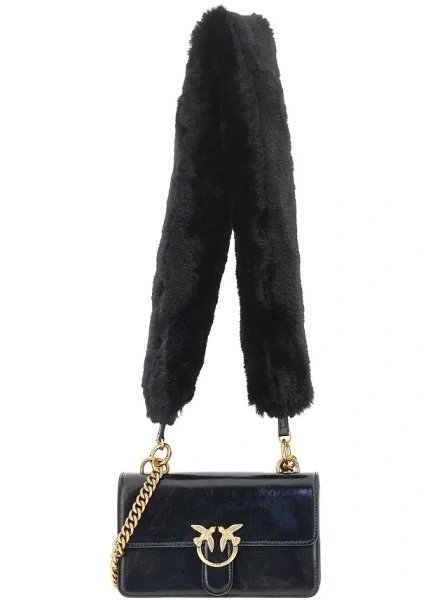 Genti 'Love One' bag with faux fur strap