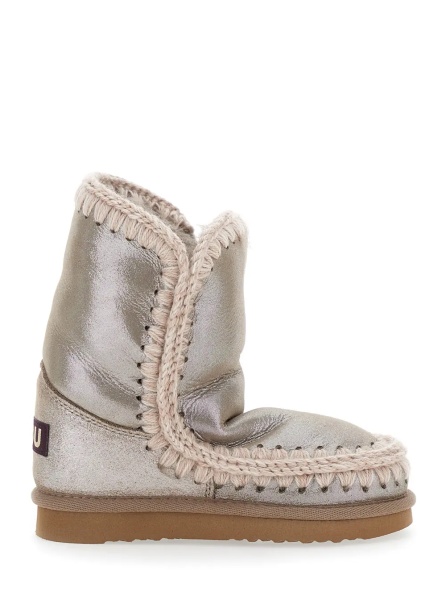 Ghete 'Eskino' Metallic Ankle Boots in Patent Suede Girl