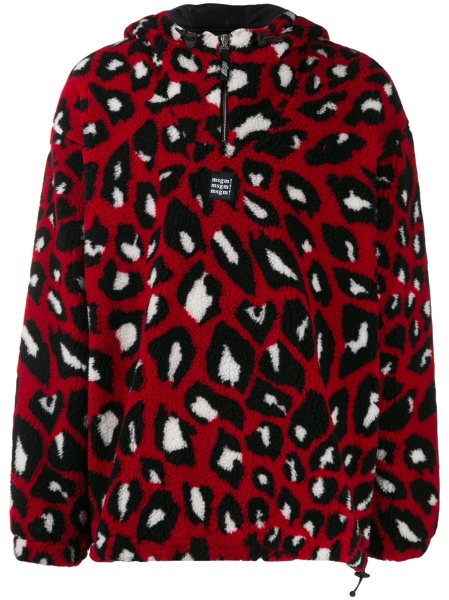 Hanorac MSGM rosu din acrilic si polyester