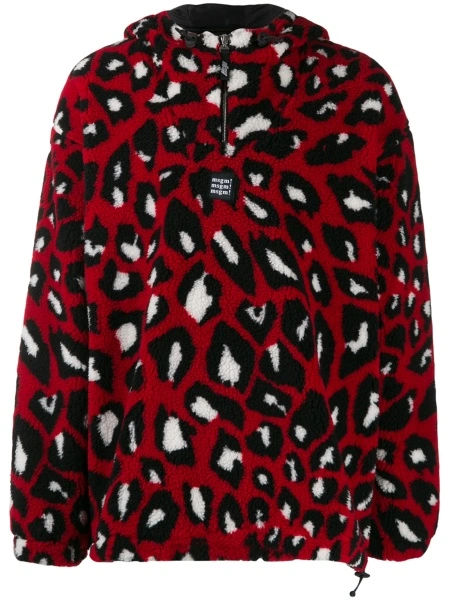 Hanorac MSGM rosu din acrilic si polyester